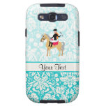 Equestrian do damasco da cerceta capas samsung galaxy s3