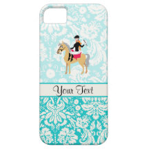 Equestrian do damasco da cerceta iPhone 5 capas