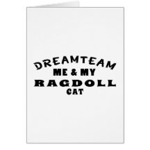 Equipa ideal mim e meu gato de Ragdoll Cartoes