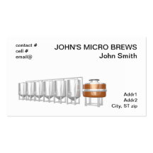 Equipamento da cervejaria da cerveja cartoes de visita