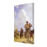 Equipamento de Parkman por NC Wyeth, vaqueiros oci Impressão De Canvas Envolvida
