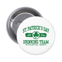 Equipe do bebendo do dia de St Patrick Botons