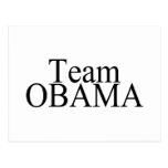 Equipe Obama (preto) Cartão Postal