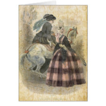 Equitação do vintage cartoes