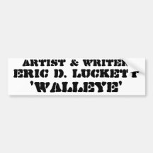 Eric D. Luckett, artista & escritor, 'WALLEYE Adesivos