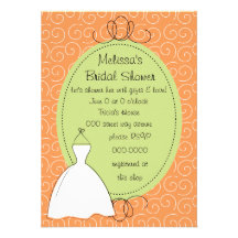 Esboço bonito do vestido convites personalizados