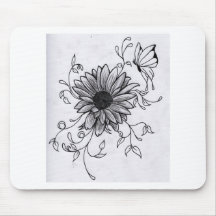 Esboço da flor mousepad