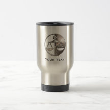 Escalas ásperas de justiça caneca