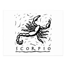 Escorpião (preto) cartões postais