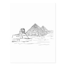 esfinge e pirâmides de Egipto Cartao Postal