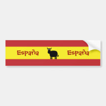 Espanhol bonito Bull & bandeira Adesivo