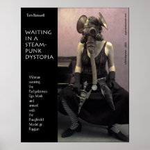Espera em uma distopia de Steampunk Poster