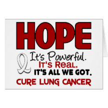 ESPERANÇA 1 do câncer pulmonar Cartao