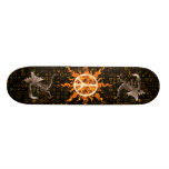 Espiral da chama da paz skateboard