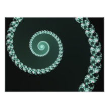 Espiral verde - design do fractal fotografias