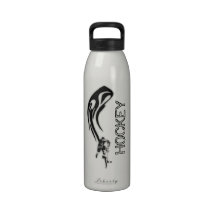 Esportes customizáveis da chama do hóquei garrafinha de água
