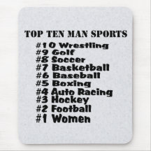 Esportes do homem da parte superior dez mousepad