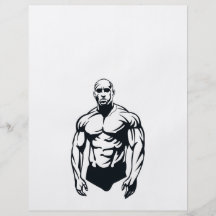 esportes musculares do homem do body-builder_vecto panfleto coloridos