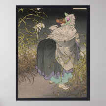 Esposa do Fox de Ukiyo-e Posters