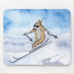 Esqui do cão do Corgi de Galês Mousepad