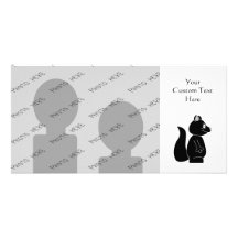 Esquilo preto cartão com fotos personalizado