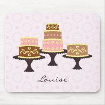 Esteira personalizada do rato do bolo de chocolate mousepads