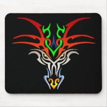 Esteira tribal do rato do dragão mousepad