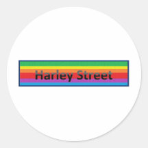 Estilo 2 da rua de Harley Adesivo Redondo