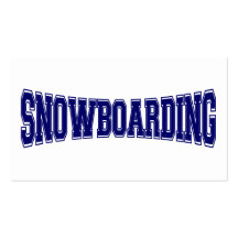 Estilo da universidade da snowboarding cartao de visita