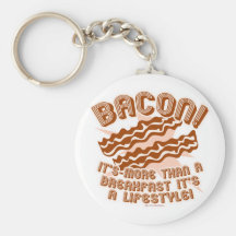 Estilo de vida do bacon chaveiro