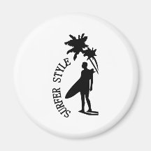 Estilo do surfista imã de geladeira