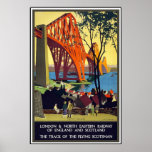 Estrada de ferro Scotland de Londres do poster das