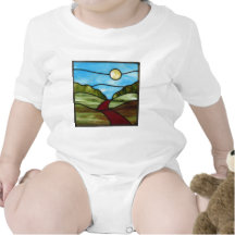 Estrada de terra vermelha no verão de PEI Camisetas