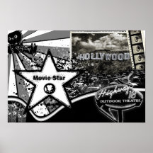 Estrela de cinema de Hollywood Impressão