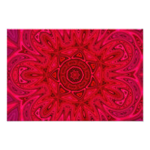 Estrela e mandala vermelhas de Sun Arte De Fotos