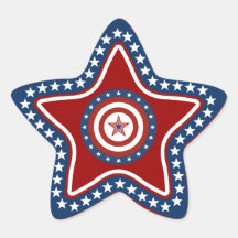 Estrela patriótica dos EUA Adesivos Estrelas