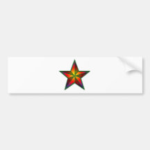 Estrela verde do Pinwheel Adesivo