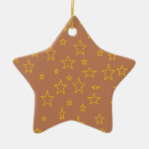 estrelas alaranjadas ornamento para arvores de natal