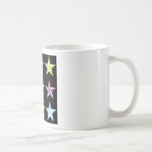 Estrelas brilhantes & pretas canecas