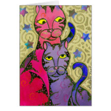 Estrelas do gato N Cartoes