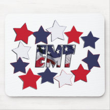 ESTRELAS PATRIÓTICAS EMT - TÉCNICO MÉDICO DA EMERG MOUSEPAD
