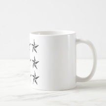 Estrelas pretas & brancas canecas
