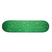 Estrelas verdes do brilho skate