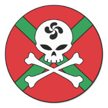 Etiqueta Basque do crânio autocolantes