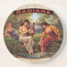 Etiqueta da arte de Radiana do anúncio do charuto  Porta-copo