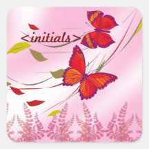Etiqueta da borboleta 5 adesivo