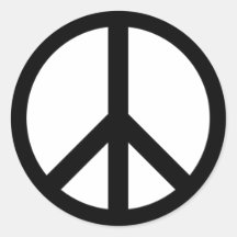 Etiqueta da paz adesivo em formato redondo