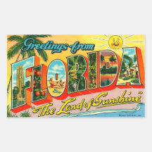 Etiqueta de Florida do vintage Adesivo