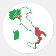 Etiqueta de Italia Adesivo Redondo