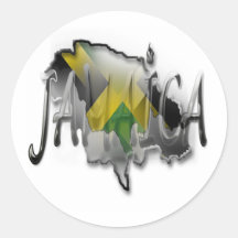 Etiqueta de Jamaica Adesivo Em Formato Redondo